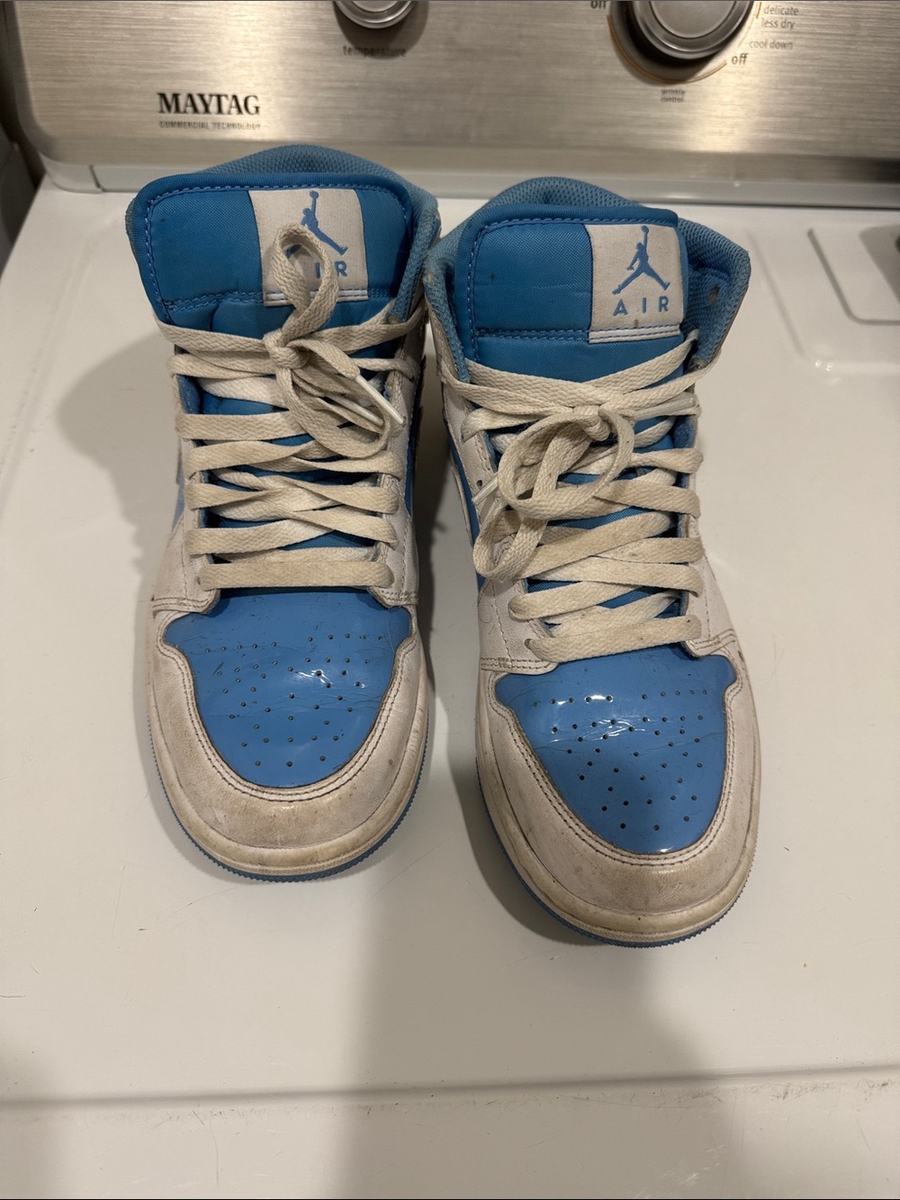 Jordan Men’s High-Top Sneakers — White & Blue